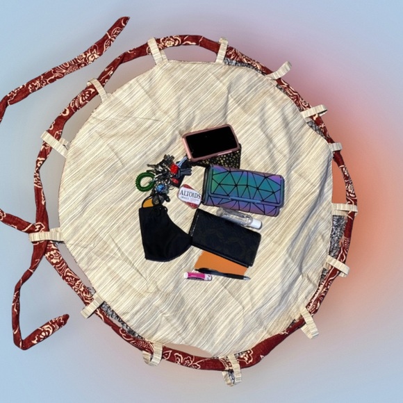 Handmade Reversible One of a Kind Handbag OOAK Durable Tote - Picture 9 of 16